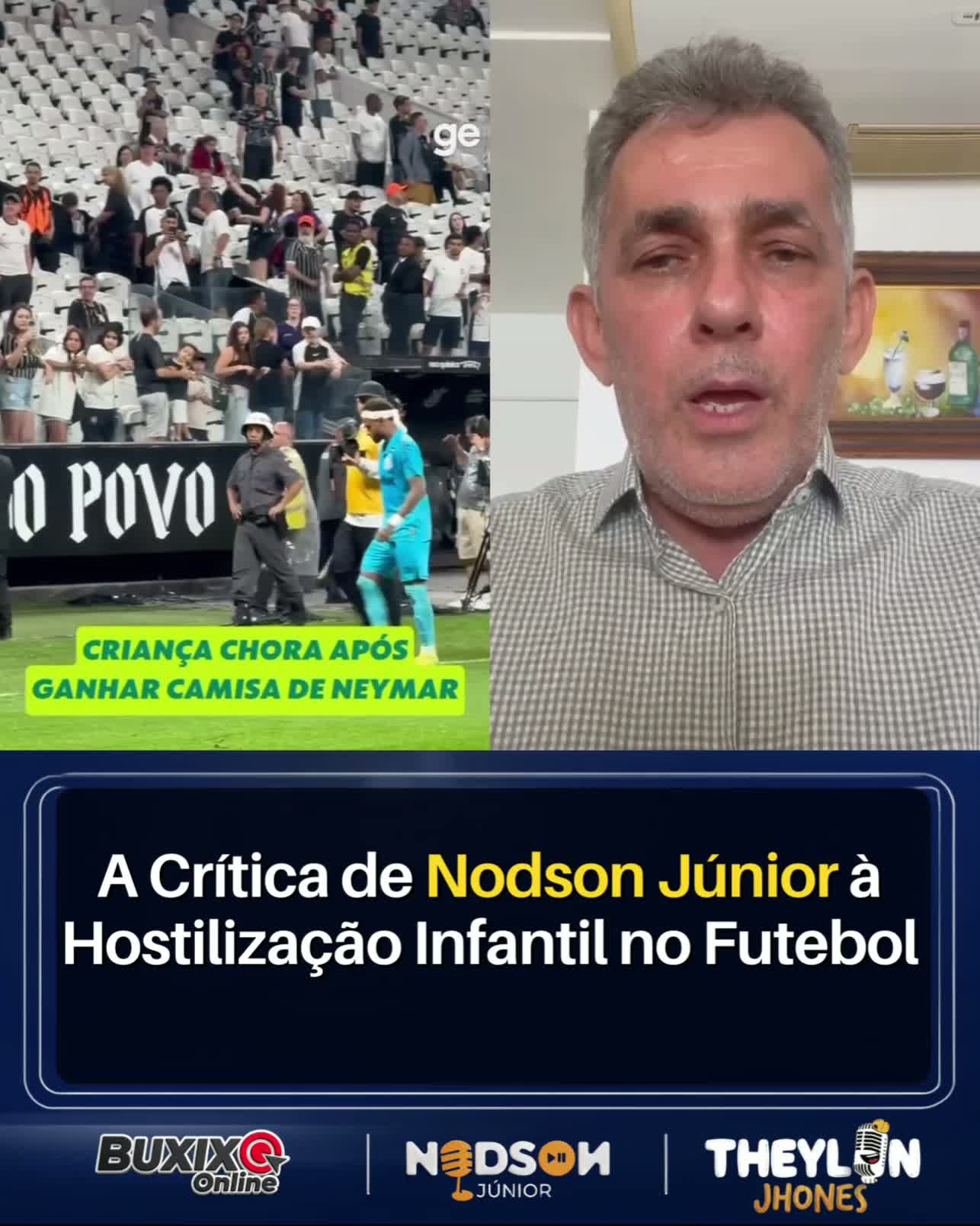 Nodson Júnior comenta hostilização de criança em jogo entre Santos e Corinthians