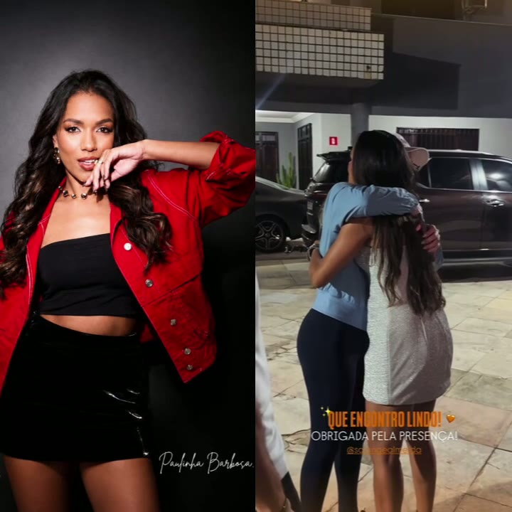 Paulinha Barbosa e o abraço com Solange Almeida nos bastidores do projeto