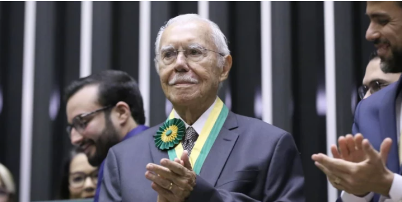 Ex-presidente José Sarney durante cerimônia na Câmara dos Deputados