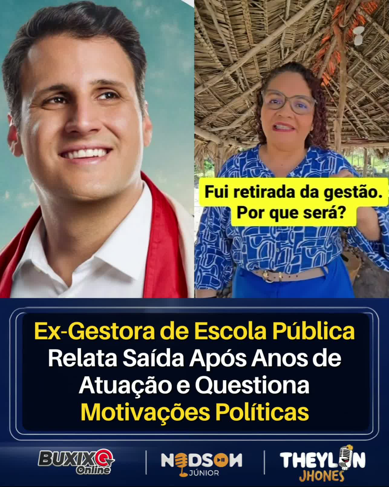 Ex-gestora de escola pública relata sua saída do cargo em vídeo nas redes sociais
