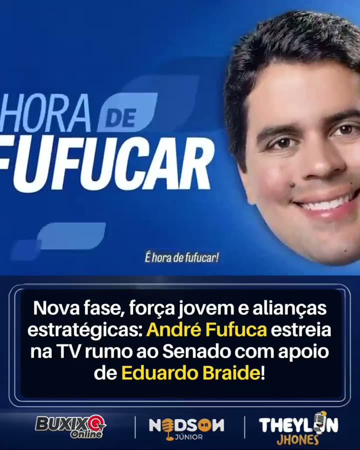 Ministro André Fufuca em sua estreia na propaganda eleitoral de TV na campanha ao Senado